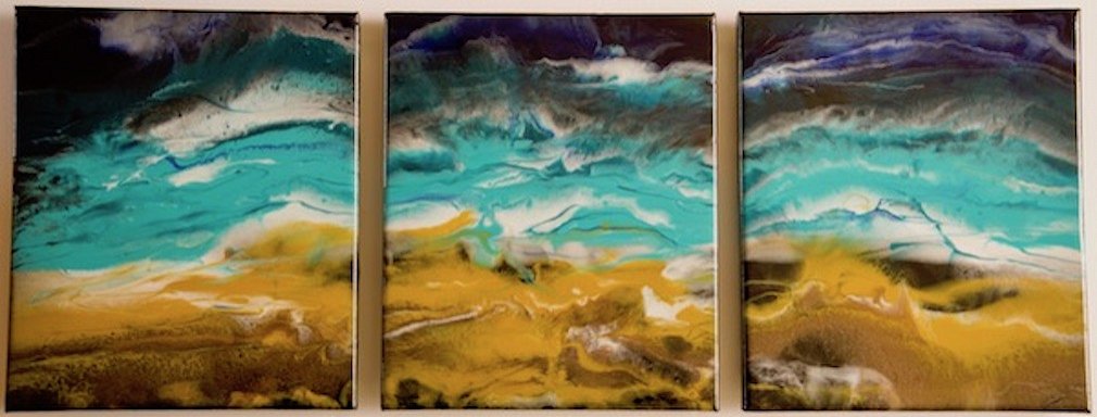 ArtStudioV - Coastal - resin on canvas